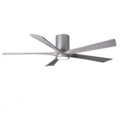 Cheap ๐ Irene 60 in. LED Indoor/Outdoor Damp Brushed Nickel Ceiling Fan with Light with Remote Control and Wall Control by Atlas ๐