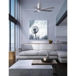 Wholesale ⌛ Patricia 52 in. LED Indoor/Outdoor Damp Brushed Nickel Ceiling Fan with Light with Remote Control and Wall Control by Atlas 👍 -Deals Edvivi || Atlas Store brushed nickel atlas ceiling fans with lights pa5 bn bw 52 31 1000