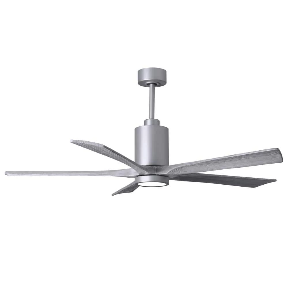 New ❤️ Patricia 60 in. LED Indoor/Outdoor Damp Brushed Nickel Ceiling Fan with Light with Remote Control and Wall Control by Atlas 🧨 3 New ❤️ Patricia 60 in. LED Indoor/Outdoor Damp Brushed Nickel Ceiling Fan with Light with Remote Control and Wall Control by Atlas 🧨