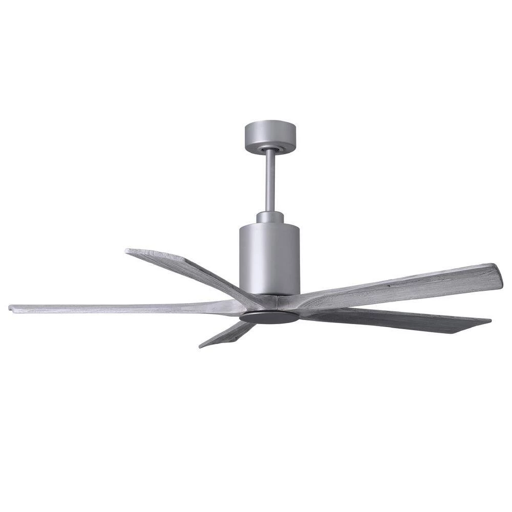 New ❤️ Patricia 60 in. LED Indoor/Outdoor Damp Brushed Nickel Ceiling Fan with Light with Remote Control and Wall Control by Atlas 🧨 4 New ❤️ Patricia 60 in. LED Indoor/Outdoor Damp Brushed Nickel Ceiling Fan with Light with Remote Control and Wall Control by Atlas 🧨 - Image 2