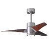 Promo 🧨 Super Janet 42 in. LED Indoor/Outdoor Damp Brushed Nickel Ceiling Fan with Light with Remote Control, Wall Control by Atlas 🎁 -Deals Edvivi || Atlas Store brushed nickel atlas ceiling fans with lights sj bn wn 42 64 1000