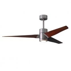 Hot Sale โ Super Janet 60 in. LED Indoor/Outdoor Damp Brushed Nickel Ceiling Fan with Light with Remote Control, Wall Control by Atlas โญ