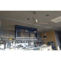 New 🎁 Eliza 56 in. Indoor/Outdoor Brushed Nickel Ceiling Fan With Remote Control And Wall Control by Atlas 🤩 -Deals Edvivi || Atlas Store brushed nickel atlas ceiling fans without lights ek bn bn 4f 1000