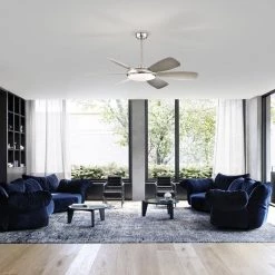 Wholesale ✔️ 52 in. Integrated LED Indoor Brushed Nickel 6-Blade Reversible Ceiling Fan with Light Kit and Remote Control by Edvivi 🎁 -Deals Edvivi || Atlas Store brushed nickel edvivi ceiling fans with lights ffg7611bn 31 1000