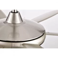 Wholesale ✔️ 52 in. Integrated LED Indoor Brushed Nickel 6-Blade Reversible Ceiling Fan with Light Kit and Remote Control by Edvivi 🎁 -Deals Edvivi || Atlas Store brushed nickel edvivi ceiling fans with lights ffg7611bn 76 1000