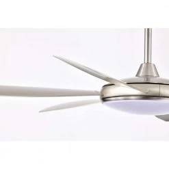 Wholesale ✔️ 52 in. Integrated LED Indoor Brushed Nickel 6-Blade Reversible Ceiling Fan with Light Kit and Remote Control by Edvivi 🎁 -Deals Edvivi || Atlas Store brushed nickel edvivi ceiling fans with lights ffg7611bn fa 1000