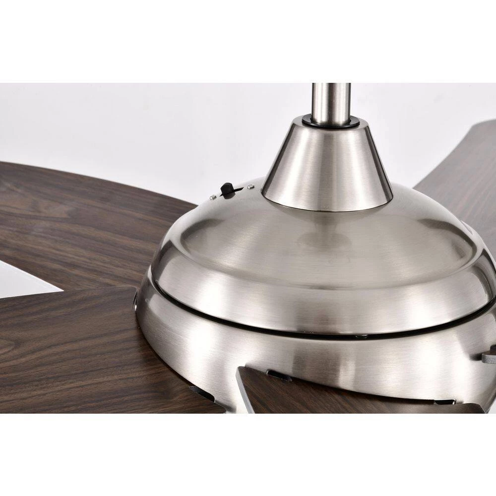 Outlet ๐ 52 in. Integrated LED Indoor Brushed Nickel 5-Blade Ceiling Fan with Light Kit and Remote Control by Edvivi ๐ 6 Outlet ๐ 52 in. Integrated LED Indoor Brushed Nickel 5-Blade Ceiling Fan with Light Kit and Remote Control by Edvivi ๐ - Image 4