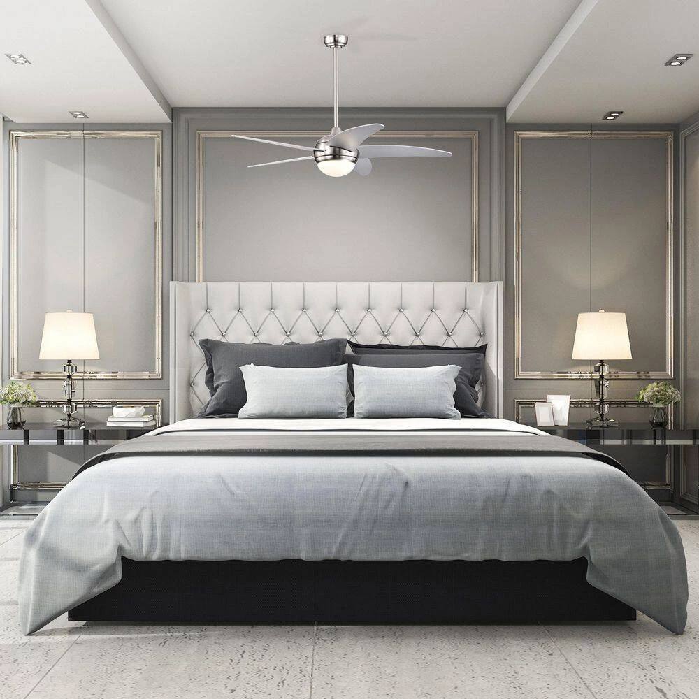 Outlet ๐ 52 in. Integrated LED Indoor Brushed Nickel 5-Blade Ceiling Fan with Light Kit and Remote Control by Edvivi ๐ 10 Outlet ๐ 52 in. Integrated LED Indoor Brushed Nickel 5-Blade Ceiling Fan with Light Kit and Remote Control by Edvivi ๐ - Image 8