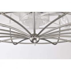 Best deal 😉 21 in. Contemporary Indoor Brushed Nickel Cage Reversible Ceiling Fan with Light Kit and Remote Control by Edvivi 🛒 -Deals Edvivi || Atlas Store brushed nickel edvivi ceiling fans with lights ffn7921bn fa 1000