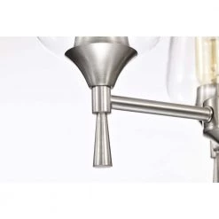 Cheapest 🤩 Arlo 3-Light Brushed Nickel Modern Chandelier with Clear Glass Shades by Edvivi ⭐ -Deals Edvivi || Atlas Store brushed nickel edvivi chandeliers epc2441bn 1f 1000