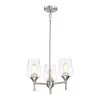 Cheapest 🤩 Arlo 3-Light Brushed Nickel Modern Chandelier with Clear Glass Shades by Edvivi ⭐