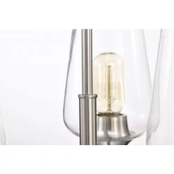 Cheapest 🤩 Arlo 3-Light Brushed Nickel Modern Chandelier with Clear Glass Shades by Edvivi ⭐ -Deals Edvivi || Atlas Store brushed nickel edvivi chandeliers epc2441bn 66 1000