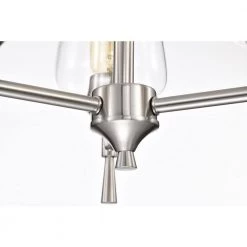 Cheapest 🤩 Arlo 3-Light Brushed Nickel Modern Chandelier with Clear Glass Shades by Edvivi ⭐ -Deals Edvivi || Atlas Store brushed nickel edvivi chandeliers epc2441bn 76 1000
