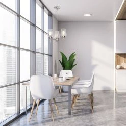 Cheapest 🤩 Arlo 3-Light Brushed Nickel Modern Chandelier with Clear Glass Shades by Edvivi ⭐ -Deals Edvivi || Atlas Store brushed nickel edvivi chandeliers epc2441bn c3 1000