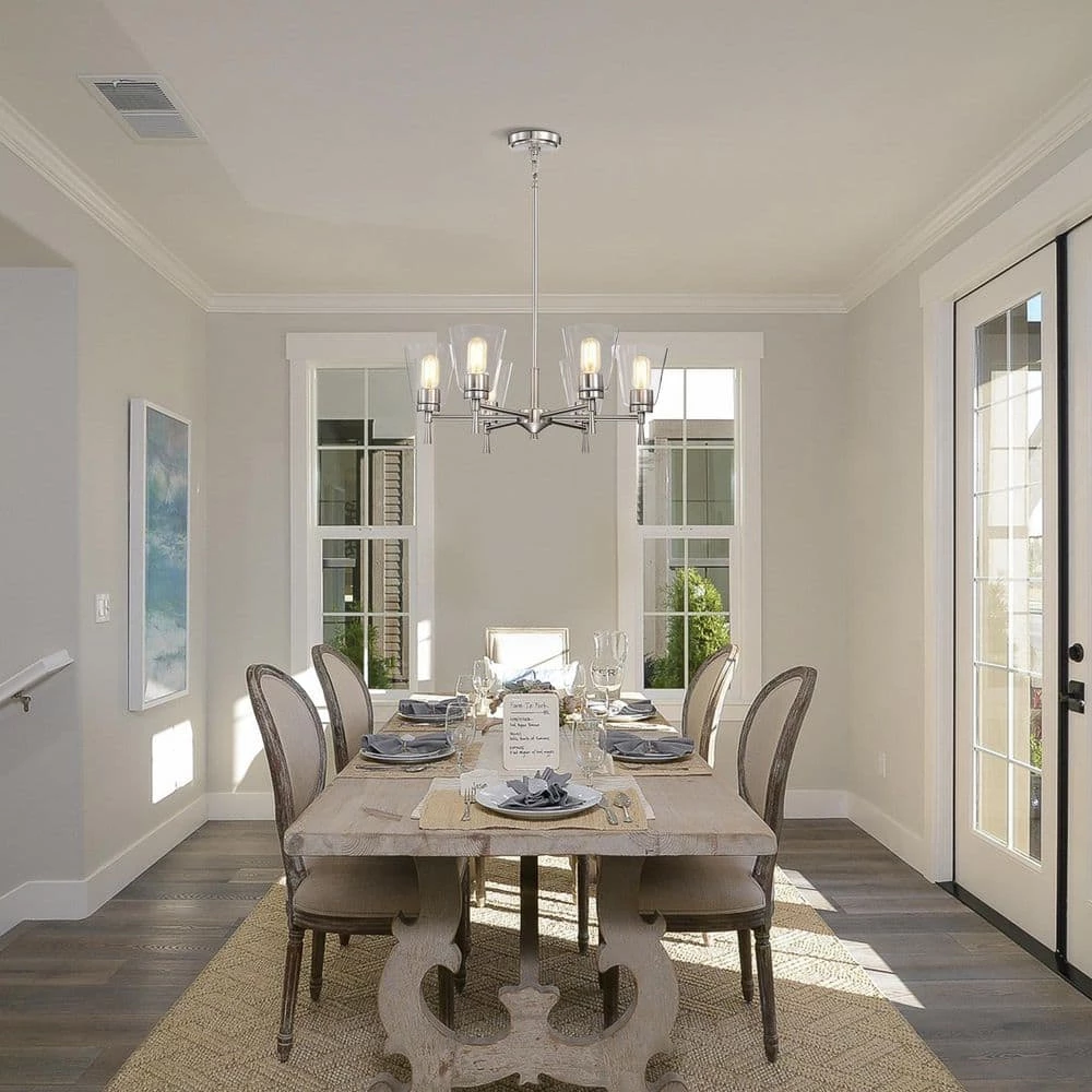 Flash Sale ๐ฅฐ Briarwood 6-Light Brushed Nickel Modern Chandelier with Clear Cone Glass Shades by Edvivi ๐ฏ 16 Flash Sale ๐ฅฐ Briarwood 6-Light Brushed Nickel Modern Chandelier with Clear Cone Glass Shades by Edvivi ๐ฏ - Image 14