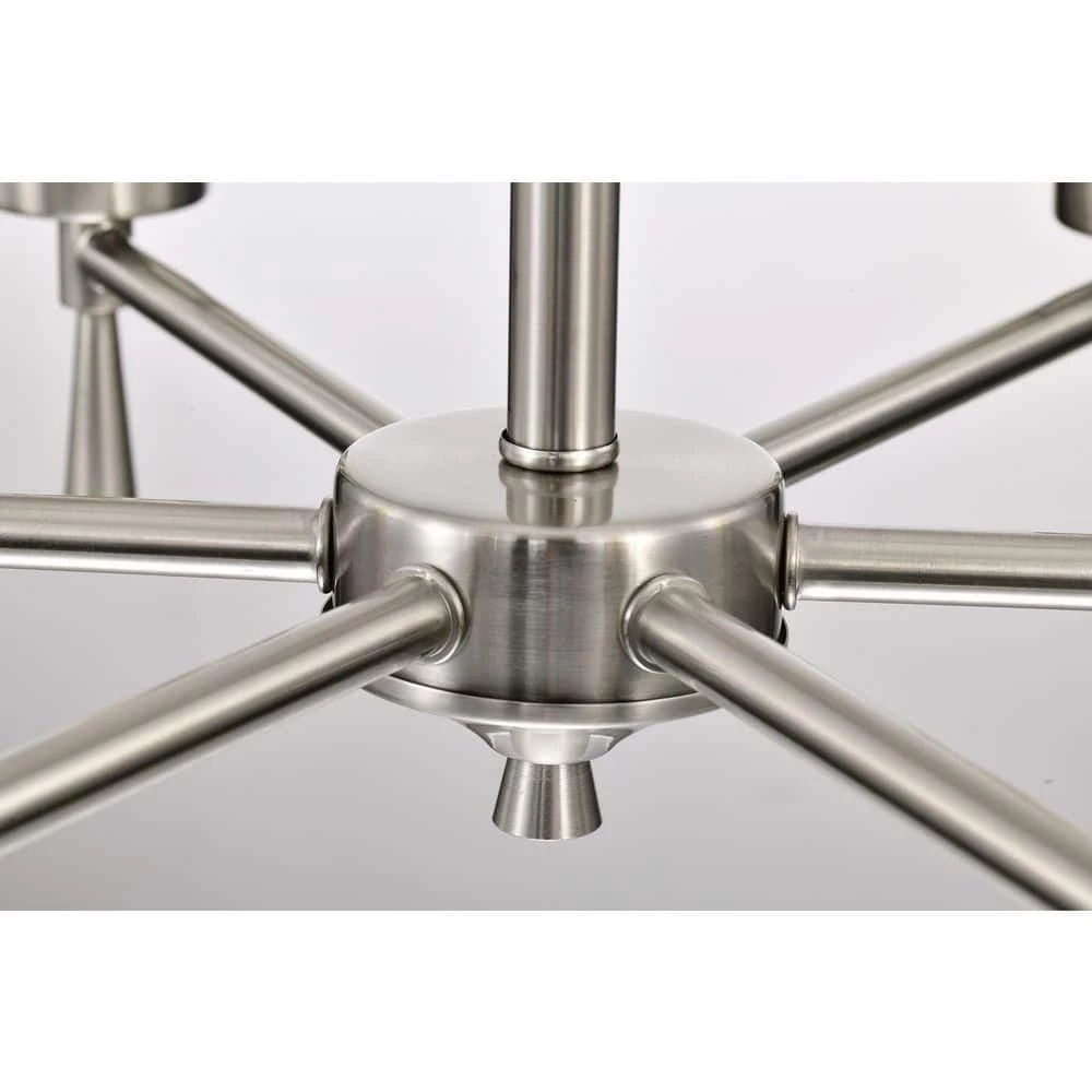 Flash Sale ๐ฅฐ Briarwood 6-Light Brushed Nickel Modern Chandelier with Clear Cone Glass Shades by Edvivi ๐ฏ 9 Flash Sale ๐ฅฐ Briarwood 6-Light Brushed Nickel Modern Chandelier with Clear Cone Glass Shades by Edvivi ๐ฏ - Image 7