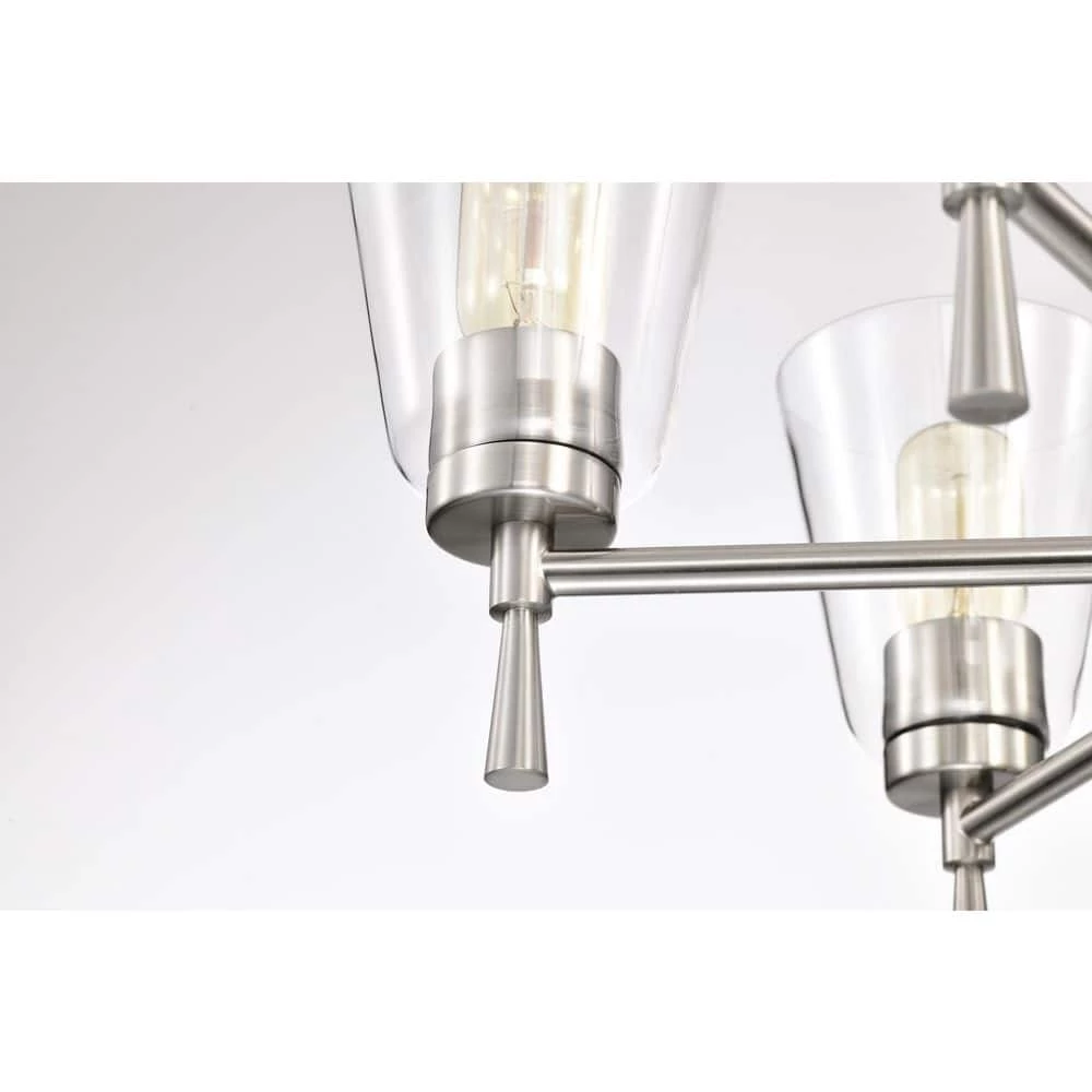 Flash Sale ๐ฅฐ Briarwood 6-Light Brushed Nickel Modern Chandelier with Clear Cone Glass Shades by Edvivi ๐ฏ 14 Flash Sale ๐ฅฐ Briarwood 6-Light Brushed Nickel Modern Chandelier with Clear Cone Glass Shades by Edvivi ๐ฏ - Image 12