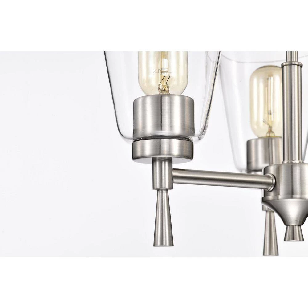 Best Pirce โ Briarwood 3-Light Brushed Nickel Modern Chandelier with Clear Cone Glass Shades by Edvivi ๐ 12 Best Pirce โ Briarwood 3-Light Brushed Nickel Modern Chandelier with Clear Cone Glass Shades by Edvivi ๐ - Image 10