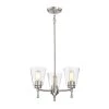 Best Pirce ⌛ Briarwood 3-Light Brushed Nickel Modern Chandelier with Clear Cone Glass Shades by Edvivi 😍 -Deals Edvivi || Atlas Store brushed nickel edvivi chandeliers epc6571bn 64 1000
