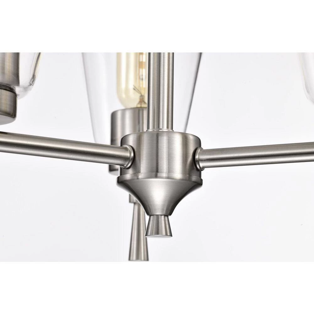 Best Pirce โ Briarwood 3-Light Brushed Nickel Modern Chandelier with Clear Cone Glass Shades by Edvivi ๐ 13 Best Pirce โ Briarwood 3-Light Brushed Nickel Modern Chandelier with Clear Cone Glass Shades by Edvivi ๐ - Image 11
