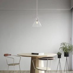 Buy 🎉 Aria 12 in. 1-Light Brushed Nickel Clear Cone Glass Farmhouse Kitchen Pendant Light by Edvivi 👍 -Deals Edvivi || Atlas Store brushed nickel edvivi chandeliers epj4711bn 31 1000