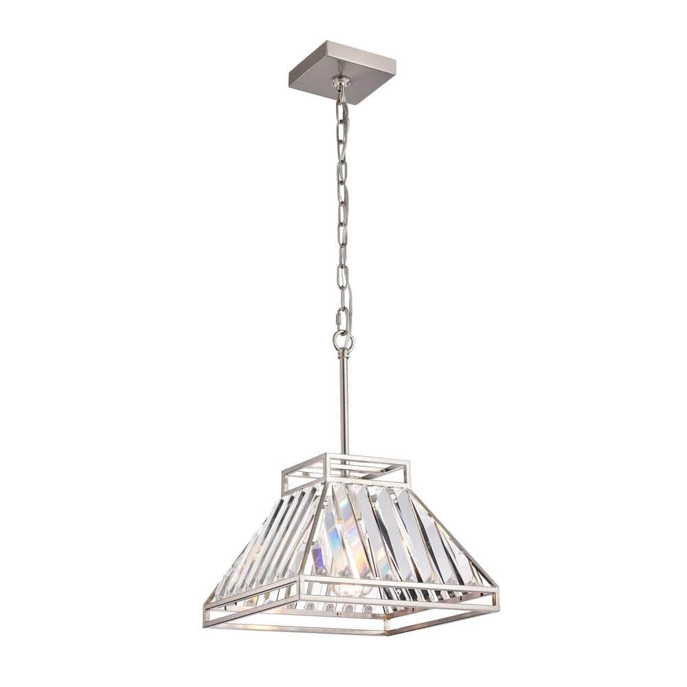 Promo ๐ Lexington Modern 1-Light Brushed Nickel Finish Trapezoidal Geometric Pendant with Linear Crystals by Edvivi ๐ฏ 11 Promo ๐ Lexington Modern 1-Light Brushed Nickel Finish Trapezoidal Geometric Pendant with Linear Crystals by Edvivi ๐ฏ - Image 9