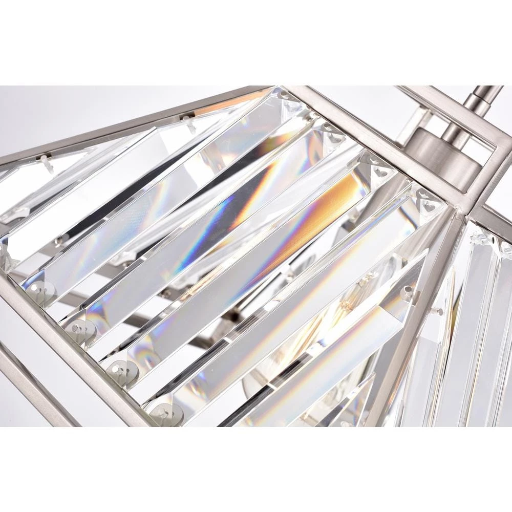 Promo ๐ Lexington Modern 1-Light Brushed Nickel Finish Trapezoidal Geometric Pendant with Linear Crystals by Edvivi ๐ฏ 7 Promo ๐ Lexington Modern 1-Light Brushed Nickel Finish Trapezoidal Geometric Pendant with Linear Crystals by Edvivi ๐ฏ - Image 5