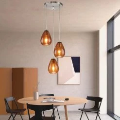 Wholesale βοΈ 3-Light Brushed Nickel Pendant Ceiling Fixture with Amber Glass Shade by Edvivi 𧨠21 Wholesale βοΈ 3-Light Brushed Nickel Pendant Ceiling Fixture with Amber Glass Shade by Edvivi 𧨠-Deals Edvivi || Atlas Store brushed nickel edvivi chandeliers epz106bn 31 1000
