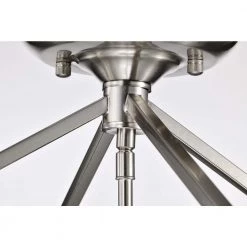 Brand new 😉 12 in. 4-Light Brushed Nickel Cage Lantern Farmhouse Semi-Flush Mount by Edvivi 🧨 -Deals Edvivi || Atlas Store brushed nickel edvivi flush mount lights esl1331bn 1d 1000