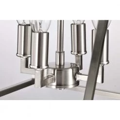 Brand new 😉 12 in. 4-Light Brushed Nickel Cage Lantern Farmhouse Semi-Flush Mount by Edvivi 🧨 -Deals Edvivi || Atlas Store brushed nickel edvivi flush mount lights esl1331bn 44 1000