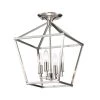 Brand new ๐ 12 in. 4-Light Brushed Nickel Cage Lantern Farmhouse Semi-Flush Mount by Edvivi ๐งจ 2 Brand new ๐ 12 in. 4-Light Brushed Nickel Cage Lantern Farmhouse Semi-Flush Mount by Edvivi ๐งจ -Deals Edvivi || Atlas Store brushed nickel edvivi flush mount lights esl1331bn 64 1000