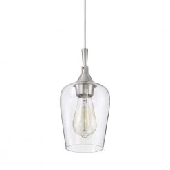 Cheapest ๐ Arlo 1-Light Brushed Nickel Modern Mini Pendant with Clear Glass Shade by Edvivi ๐