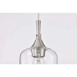 Cheapest 🌟 Arlo 1-Light Brushed Nickel Modern Mini Pendant with Clear Glass Shade by Edvivi 😉 -Deals Edvivi || Atlas Store brushed nickel edvivi pendant lights epj2941bn 76 1000