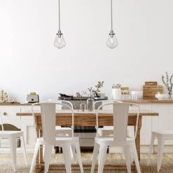 Best deal 🎉 Mora 1-Light Brushed Nickel Modern Mini Pendant with Encased Jar Hand Blown Glass Shade by Edvivi ⌛ -Deals Edvivi || Atlas Store brushed nickel edvivi pendant lights epj4111ni 1f 1000