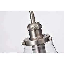 Best deal 🎉 Mora 1-Light Brushed Nickel Modern Mini Pendant with Encased Jar Hand Blown Glass Shade by Edvivi ⌛ -Deals Edvivi || Atlas Store brushed nickel edvivi pendant lights epj4111ni 44 1000