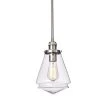 Best deal 🎉 Mora 1-Light Brushed Nickel Modern Mini Pendant with Encased Jar Hand Blown Glass Shade by Edvivi ⌛ -Deals Edvivi || Atlas Store brushed nickel edvivi pendant lights epj4111ni 64 1000