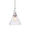 Brand new 🌟 Aria 8 in. 1-Light Brushed Nickel Modern Mini Pendant Light with Clear Cone Glass Shade by Edvivi 🛒 -Deals Edvivi || Atlas Store brushed nickel edvivi pendant lights epj4701bn 64 1000