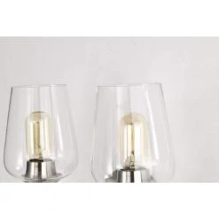 Brand new 🥰 Arlo 13 in. 2-Lights Brushed Nickel Vanity Light with Clear Wine Glass Shades by Edvivi 🔔 -Deals Edvivi || Atlas Store brushed nickel edvivi vanity lighting ew2641bn 44 1000