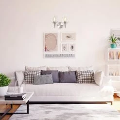 Brand new 🥰 Arlo 13 in. 2-Lights Brushed Nickel Vanity Light with Clear Wine Glass Shades by Edvivi 🔔 -Deals Edvivi || Atlas Store brushed nickel edvivi vanity lighting ew2641bn c3 1000