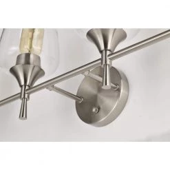 Cheap 😀 Arlo 30 in. 4-Lights Brushed Nickel Vanity Light with Clear Glass Shades by Edvivi 🌟 -Deals Edvivi || Atlas Store brushed nickel edvivi vanity lighting ew2841bn 1d 1000