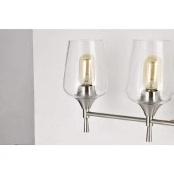 Cheap 😀 Arlo 30 in. 4-Lights Brushed Nickel Vanity Light with Clear Glass Shades by Edvivi 🌟 -Deals Edvivi || Atlas Store brushed nickel edvivi vanity lighting ew2841bn 44 1000