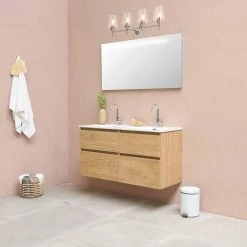 Cheap 😀 Arlo 30 in. 4-Lights Brushed Nickel Vanity Light with Clear Glass Shades by Edvivi 🌟 -Deals Edvivi || Atlas Store brushed nickel edvivi vanity lighting ew2841bn 4f 1000