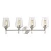 Cheap 😀 Arlo 30 in. 4-Lights Brushed Nickel Vanity Light with Clear Glass Shades by Edvivi 🌟 -Deals Edvivi || Atlas Store brushed nickel edvivi vanity lighting ew2841bn 64 1000
