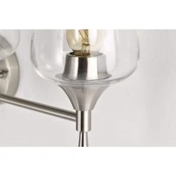 Cheap 😀 Arlo 30 in. 4-Lights Brushed Nickel Vanity Light with Clear Glass Shades by Edvivi 🌟 -Deals Edvivi || Atlas Store brushed nickel edvivi vanity lighting ew2841bn 66 1000