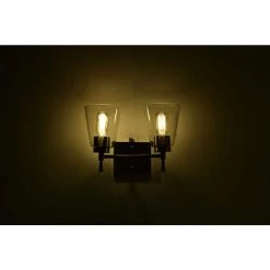 Budget ❤️ Briarwood 13 in. 2-Lights Brushed Nickel Vanity Light with Clear Glass Cone Shades by Edvivi 🥰 18 Budget ❤️ Briarwood 13 in. 2-Lights Brushed Nickel Vanity Light with Clear Glass Cone Shades by Edvivi 🥰 -Deals Edvivi || Atlas Store brushed nickel edvivi vanity lighting ew6791bn 40 1000