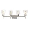 Cheapest 🎁 Briarwood 30 in. 4-Lights Brushed Nickel Vanity Light with Clear Glass Cone Shades by Edvivi 🌟 -Deals Edvivi || Atlas Store brushed nickel edvivi vanity lighting ew6991bn 64 1000