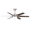 Cheapest 🥰 52 in. Integrated LED Indoor Brushed Nickel 6-Blade Reversible Ceiling Fan w/Light Kit, Remote Control by Edvivi 🤩