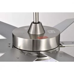 Cheapest 🥰 52 in. Integrated LED Indoor Brushed Nickel 6-Blade Reversible Ceiling Fan w/Light Kit, Remote Control by Edvivi 🤩 -Deals Edvivi || Atlas Store brushed nickel silver and dark walnut edvivi ceiling fans with lights ffg7621bn 77 1000