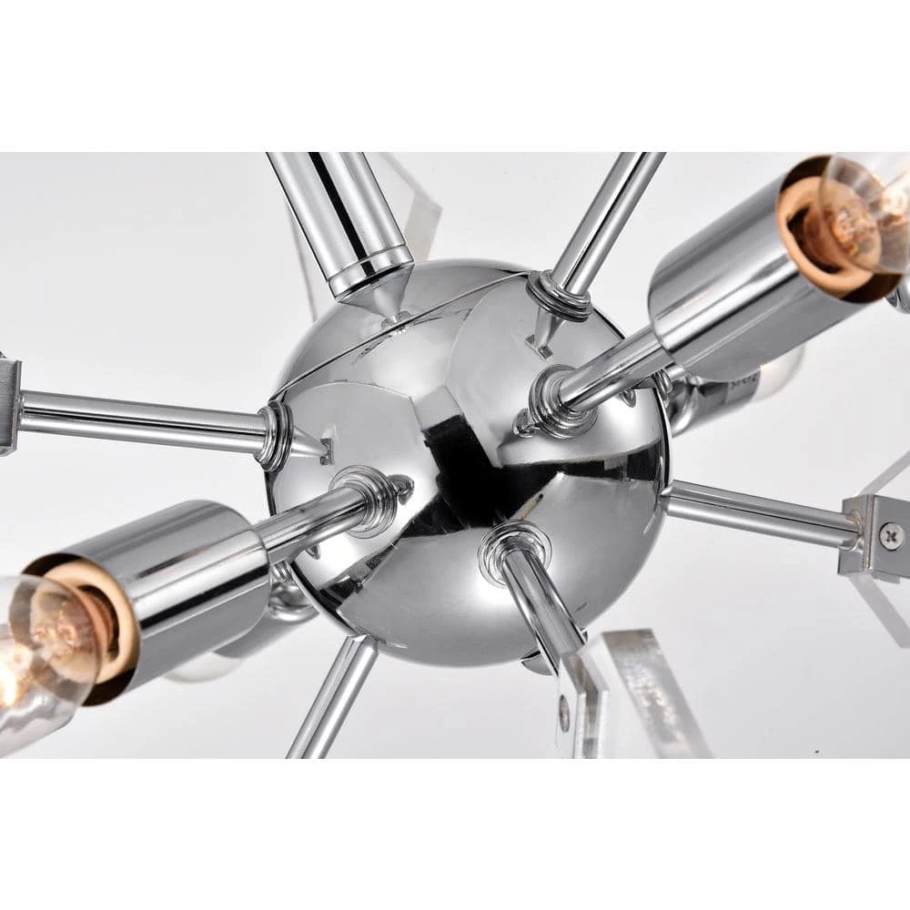 Outlet โญ Astrid 6- Light Chrome and Acrylic Blade Sputnik Mid- Century Modern Pendant by Edvivi ๐ 12 Outlet โญ Astrid 6- Light Chrome and Acrylic Blade Sputnik Mid- Century Modern Pendant by Edvivi ๐ - Image 10
