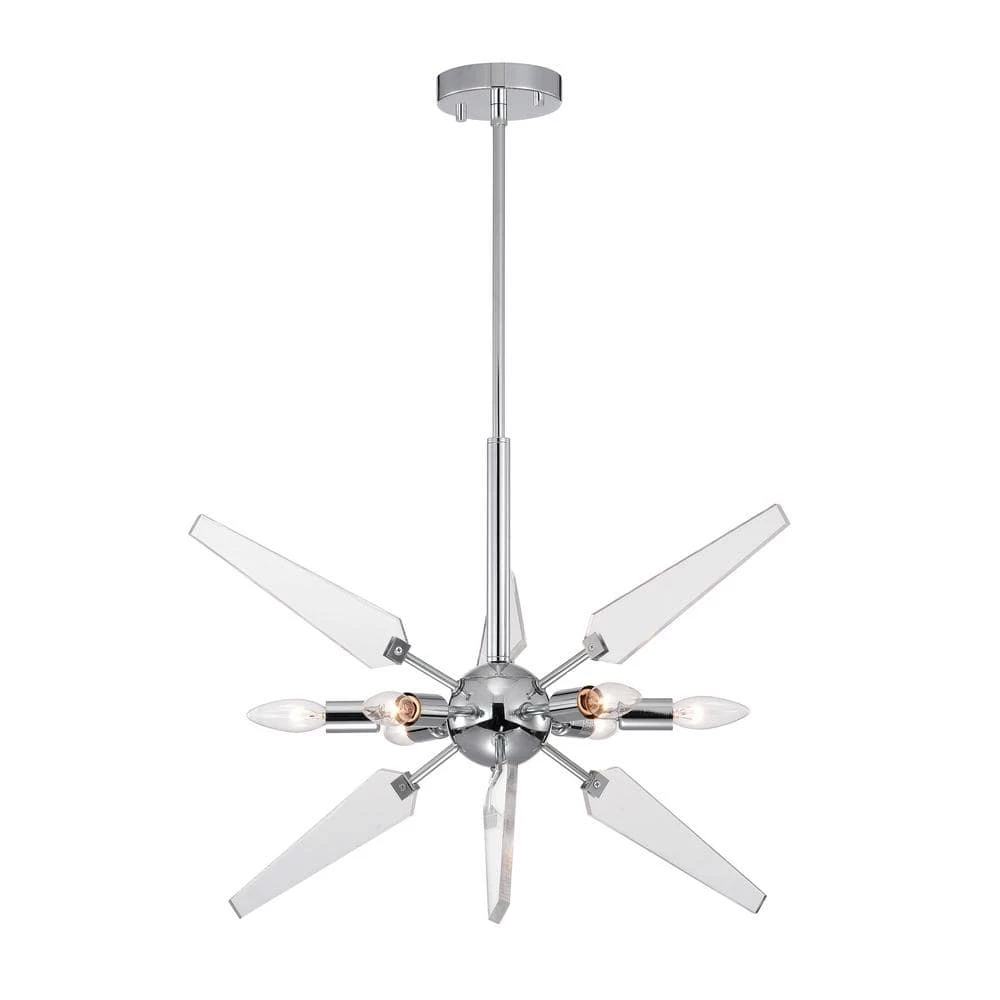 Outlet โญ Astrid 6- Light Chrome and Acrylic Blade Sputnik Mid- Century Modern Pendant by Edvivi ๐ 8 Outlet โญ Astrid 6- Light Chrome and Acrylic Blade Sputnik Mid- Century Modern Pendant by Edvivi ๐ - Image 6